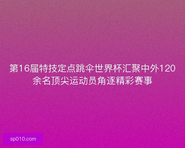 第16届特技定点跳伞世界杯汇聚中外120余名顶尖运动员角逐精彩赛事